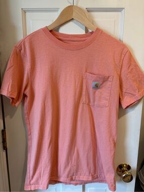 Carhartt Coral Pink Short-Sleeve Pocket Tee
